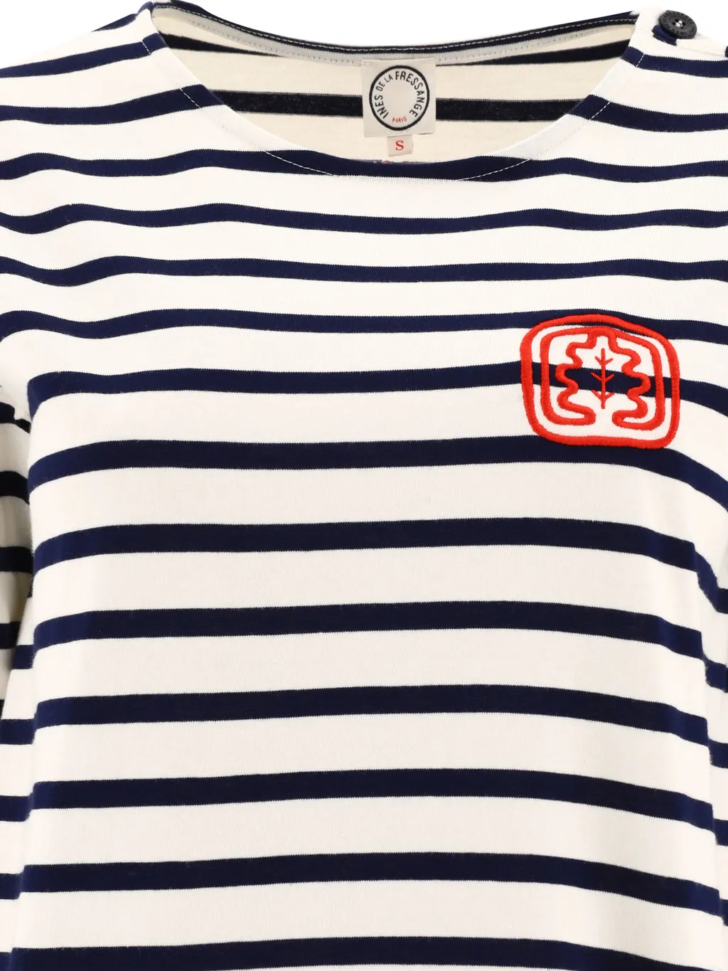 Striped Embroidered Top