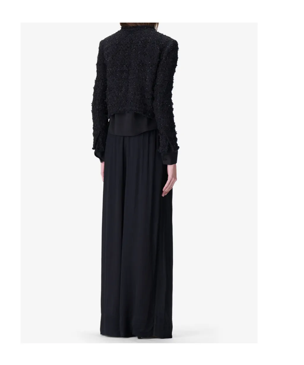 Long-Sleeved Tweed Jacket