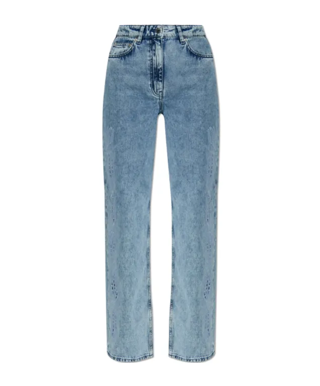 Embroidered Cotton Jeans