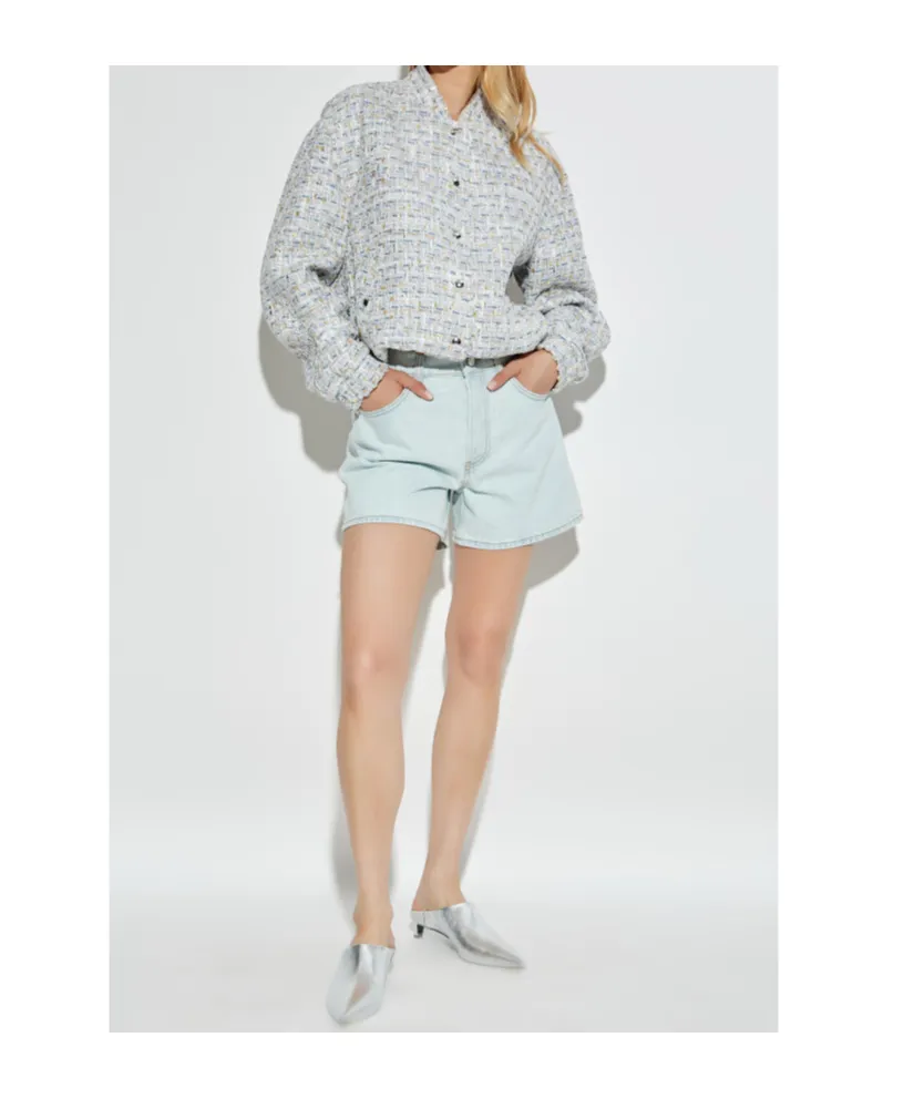 Noemy Tweed Buttoned Jacket