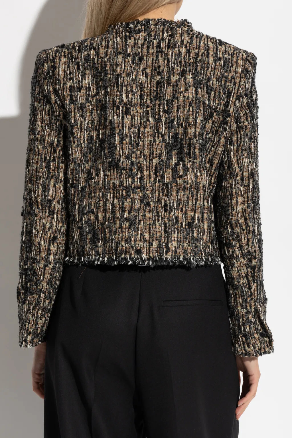 Tweed Frayed-Edge Jacket