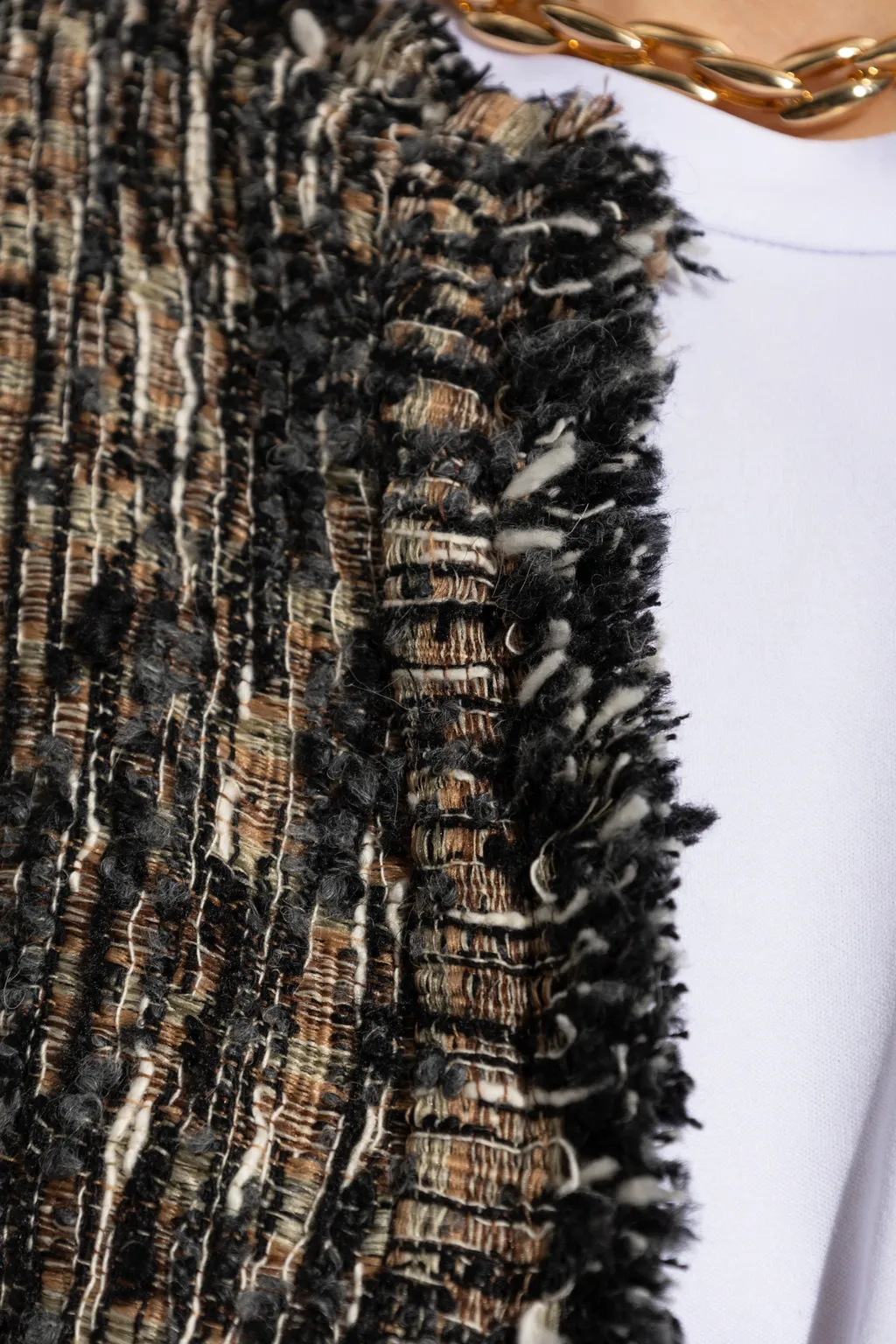 Tweed Frayed-Edge Jacket