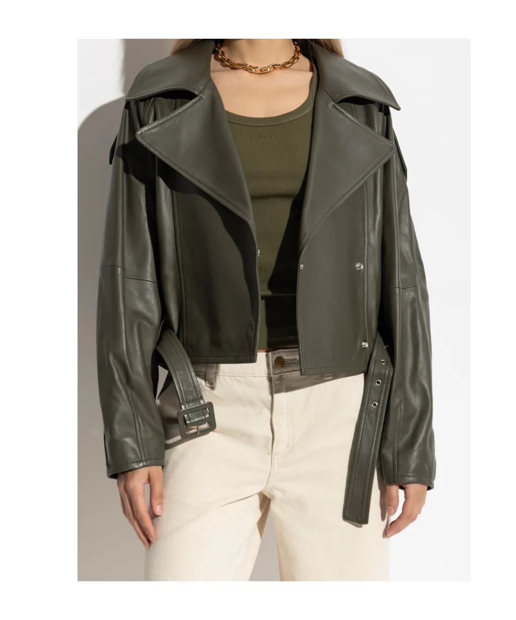 Long Sleeve Leather Jacket