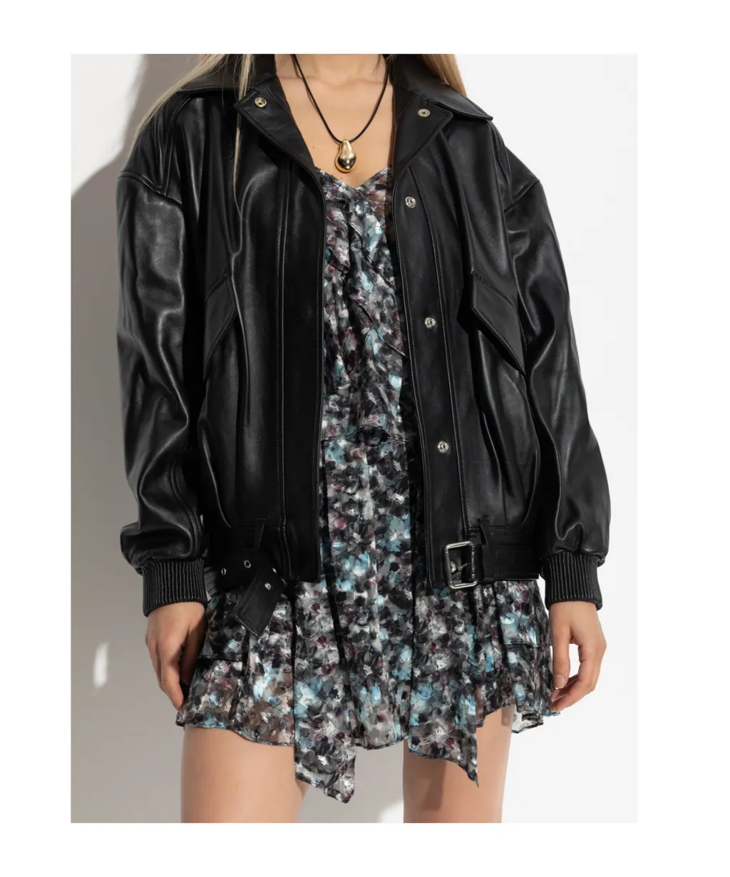 Long Sleeve Leather Jacket