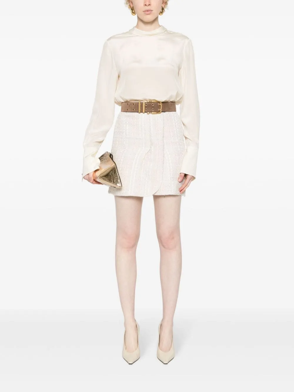 Bouclé Design Mini Skirt
