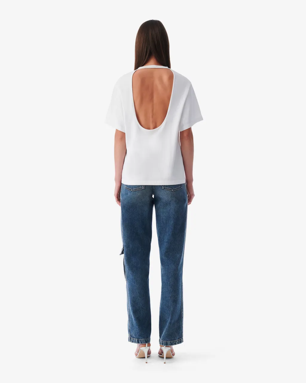 Edjy Open Back Short-Sleeved T-Shirt