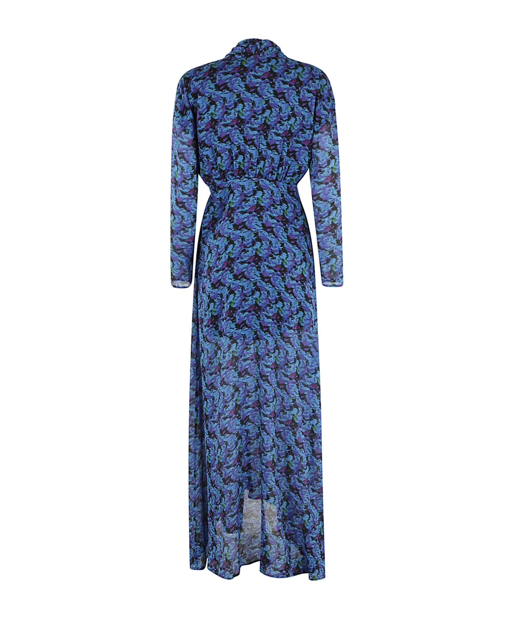 Printed Long-Sleeved Dress