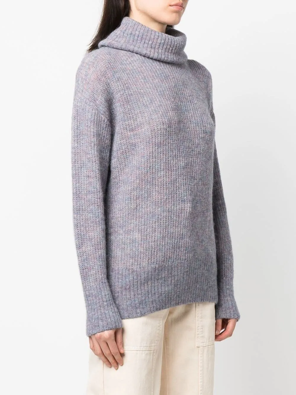 High-Neck Knitted Sweater