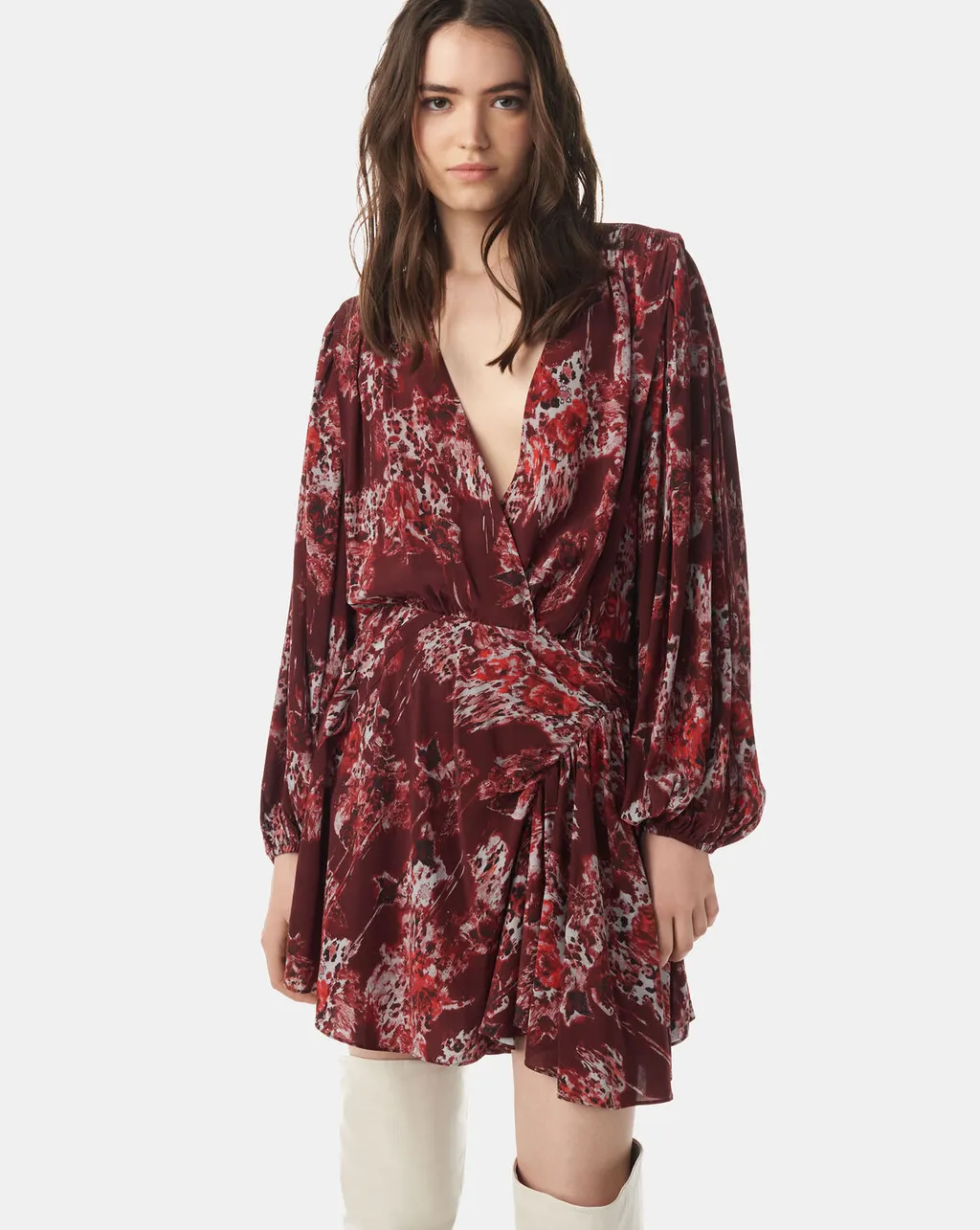 Azula Printed V-Neck Dress