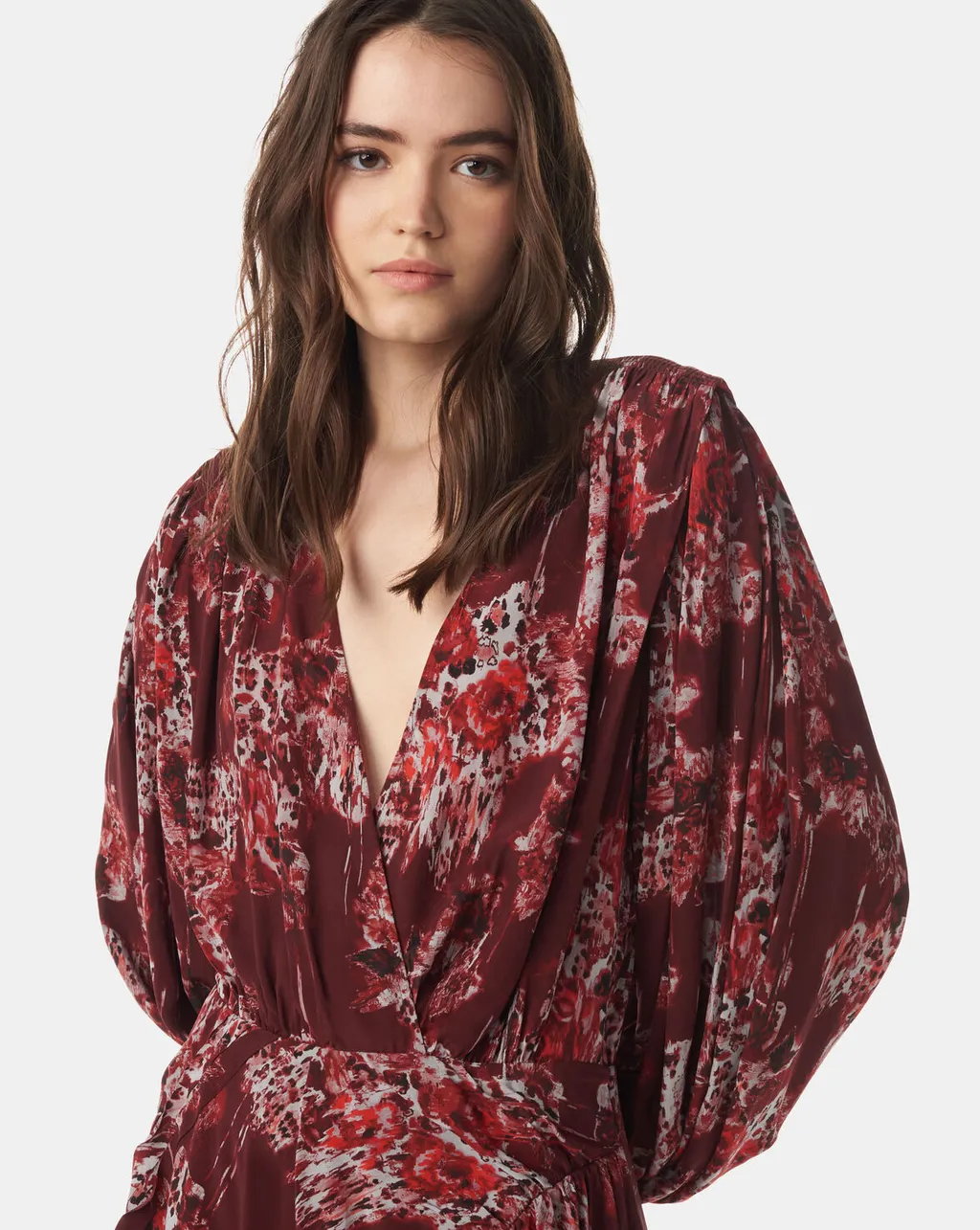 Azula Printed V-Neck Dress