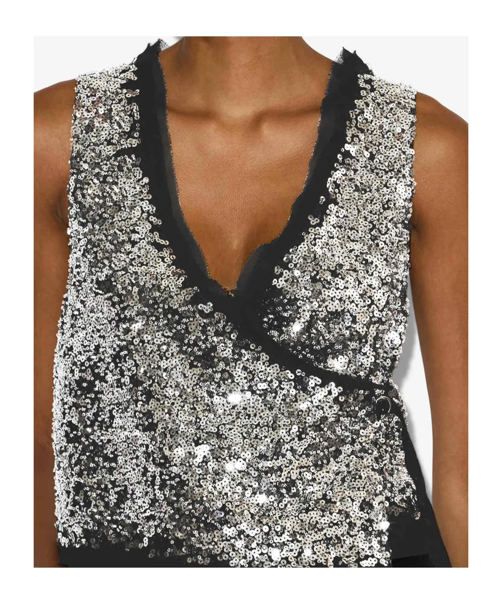 Tahina Sequined Vest