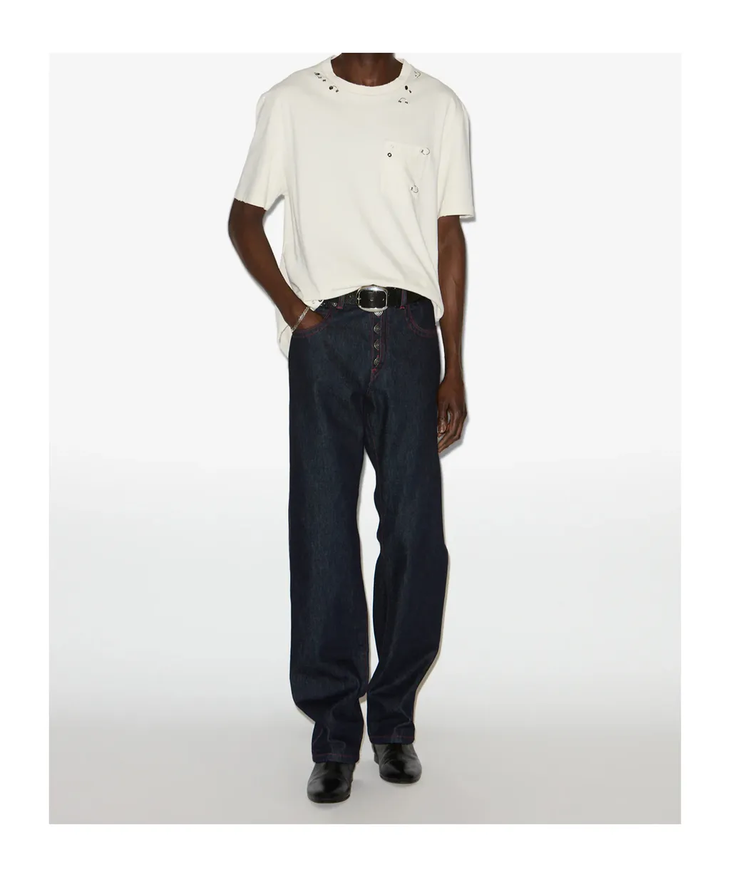 Yezra Eyelet Detailed T-Shirt