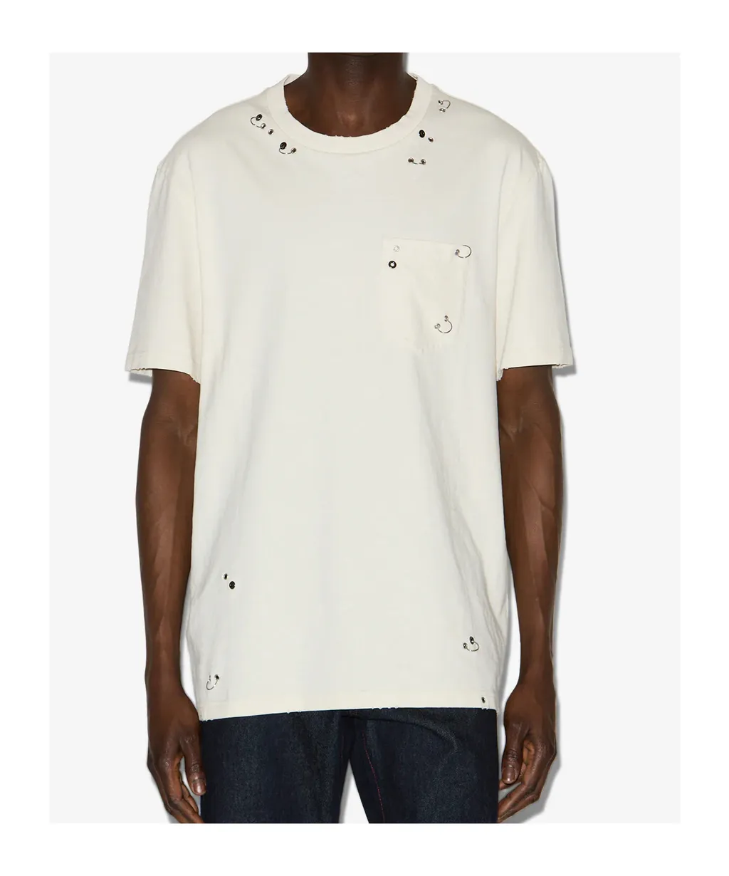 Yezra Eyelet Detailed T-Shirt