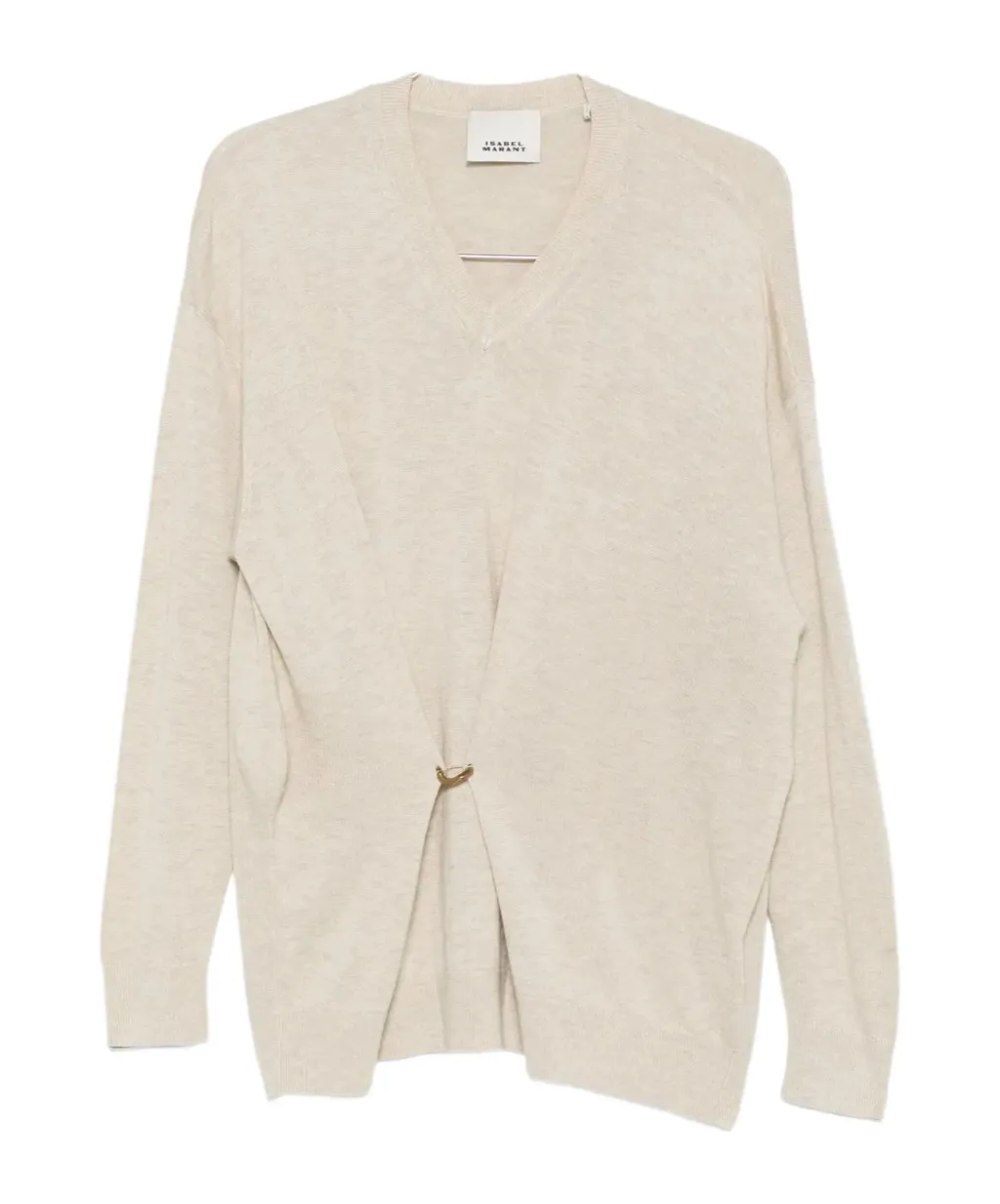 Chiraz V-Neck Ring-Detail Sweater