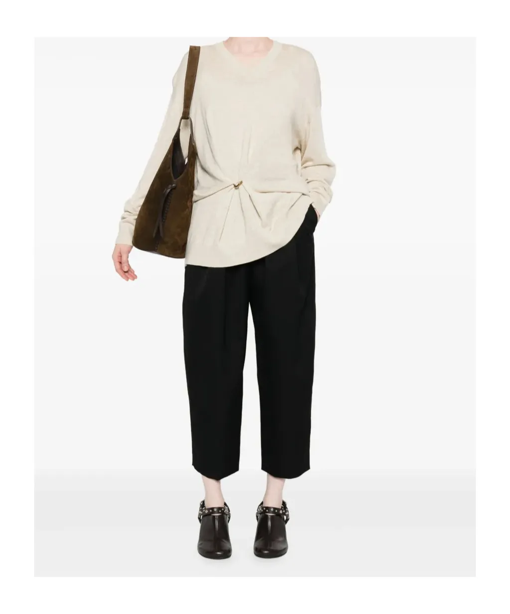 Chiraz V-Neck Ring-Detail Sweater