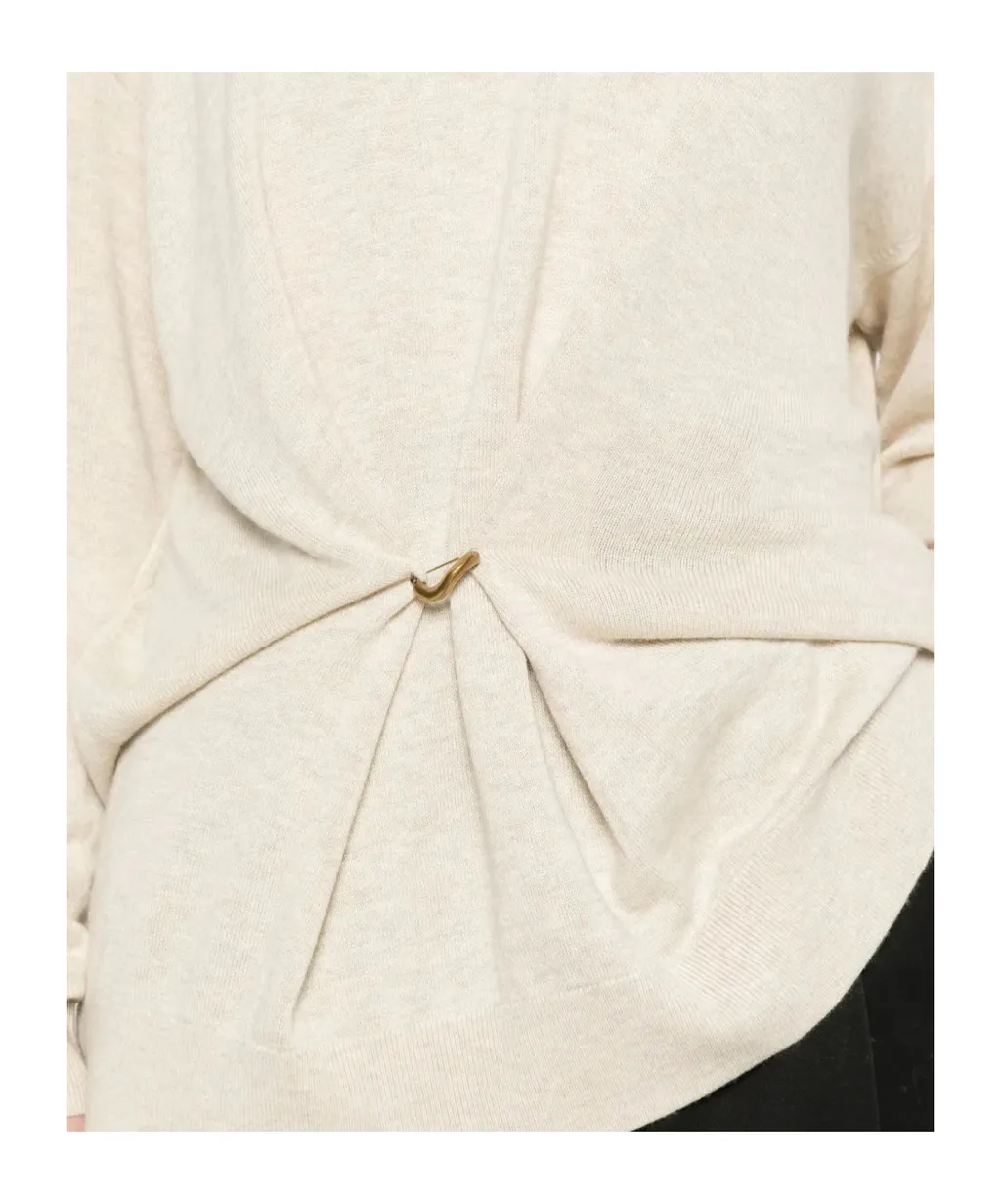 Chiraz V-Neck Ring-Detail Sweater