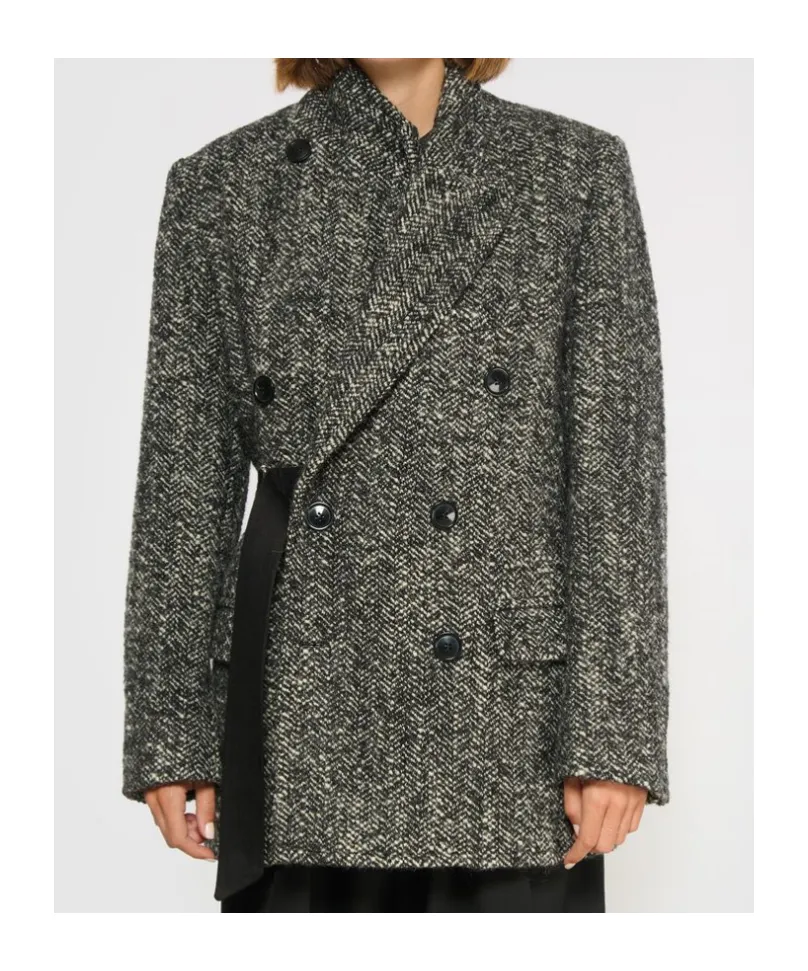 Double-Breasted Belted Jacket