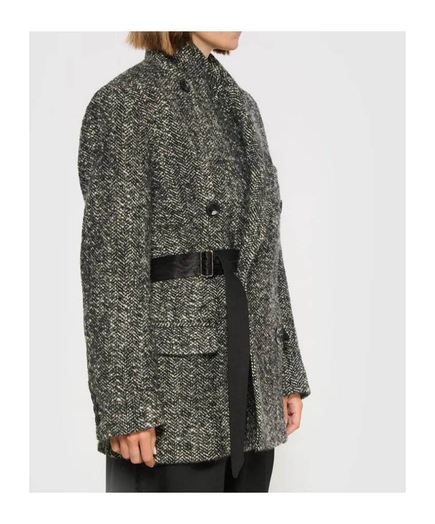 Double-Breasted Belted Jacket