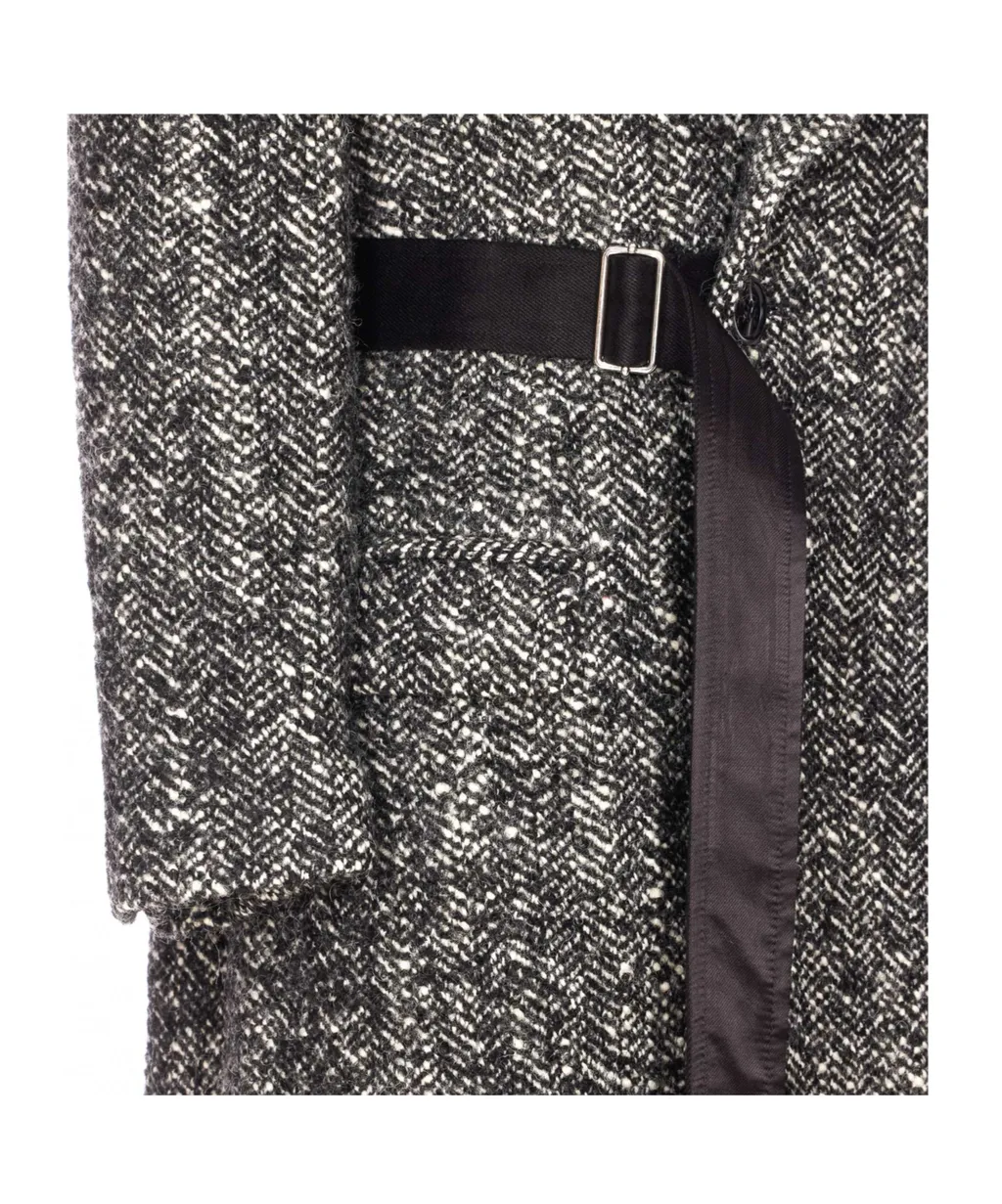 Double Breasted Belted Coat