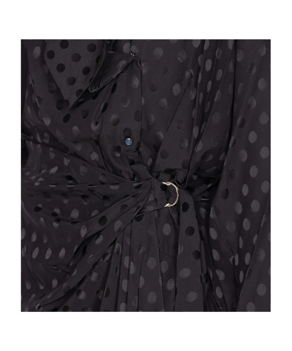 Polka Dot Printed Gathered Dress