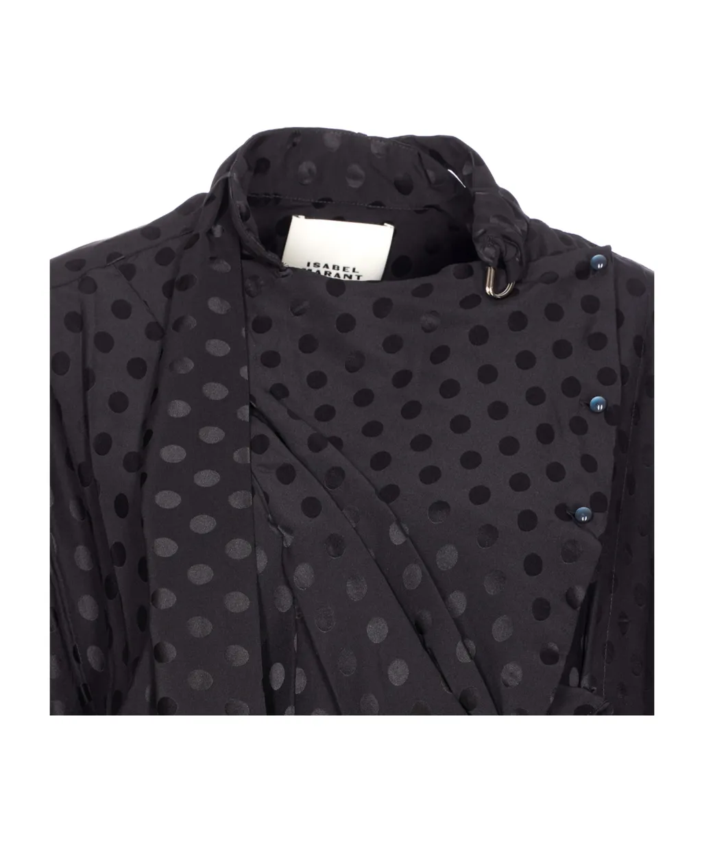 Polka Dot Printed Gathered Dress