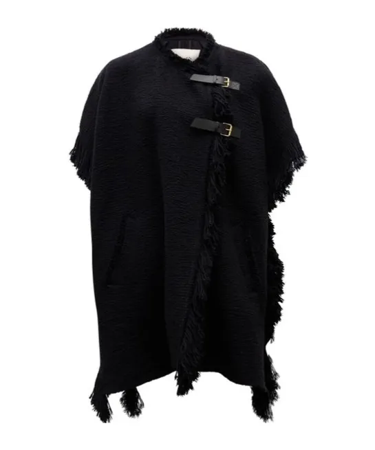 Fringed Buckled Sleeveless Jacket