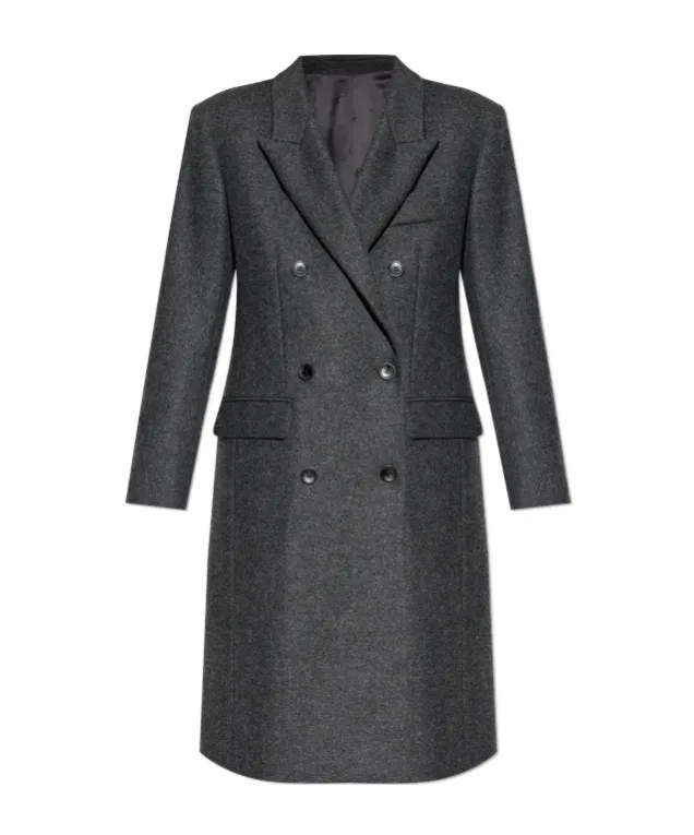 Double-Breasted Wool Coat