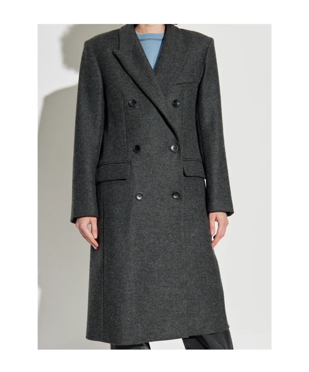 Double-Breasted Wool Coat