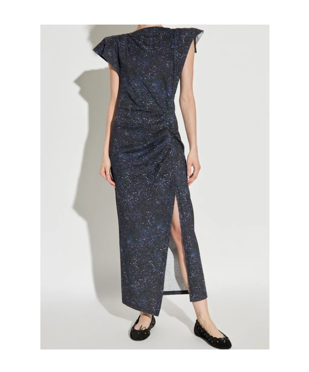 Printed Side-Split Dress