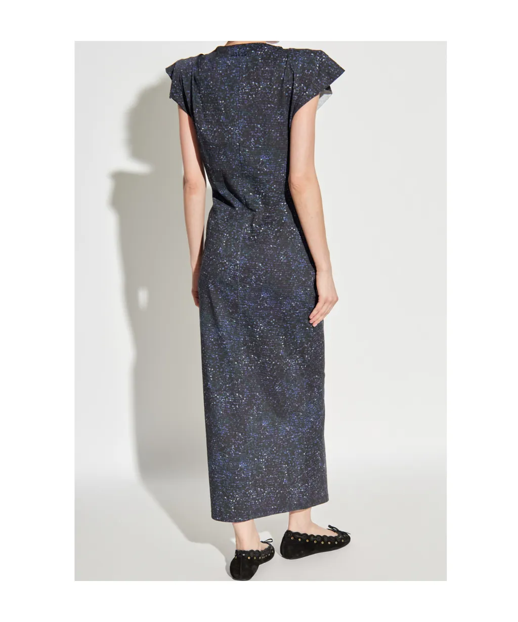 Printed Side-Split Dress