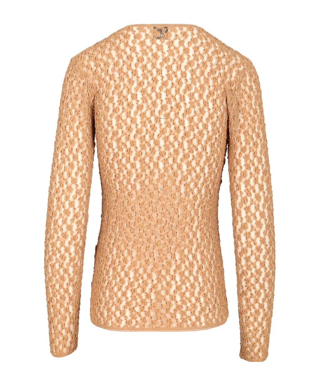 Gaelle Long-Sleeved Lace Top