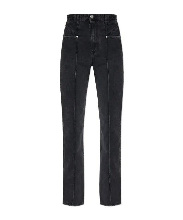 Vetan Centre-Seam Straight-Leg Jeans