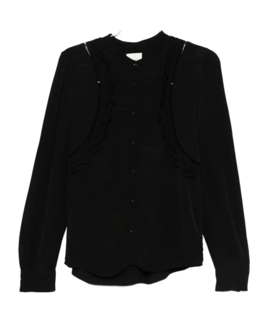 Lace Detailed Long-Sleeve Shirt