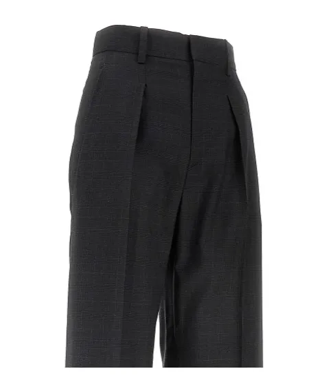 Straight Leg Pleated Trousers