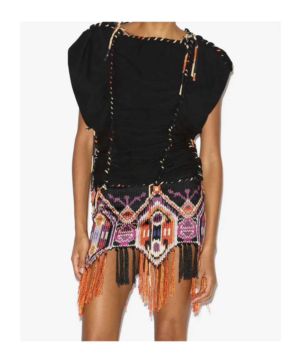 Zohra Woven Jersey Top
