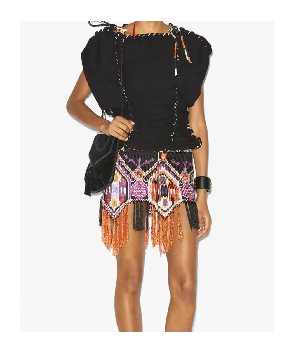Zohra Woven Jersey Top