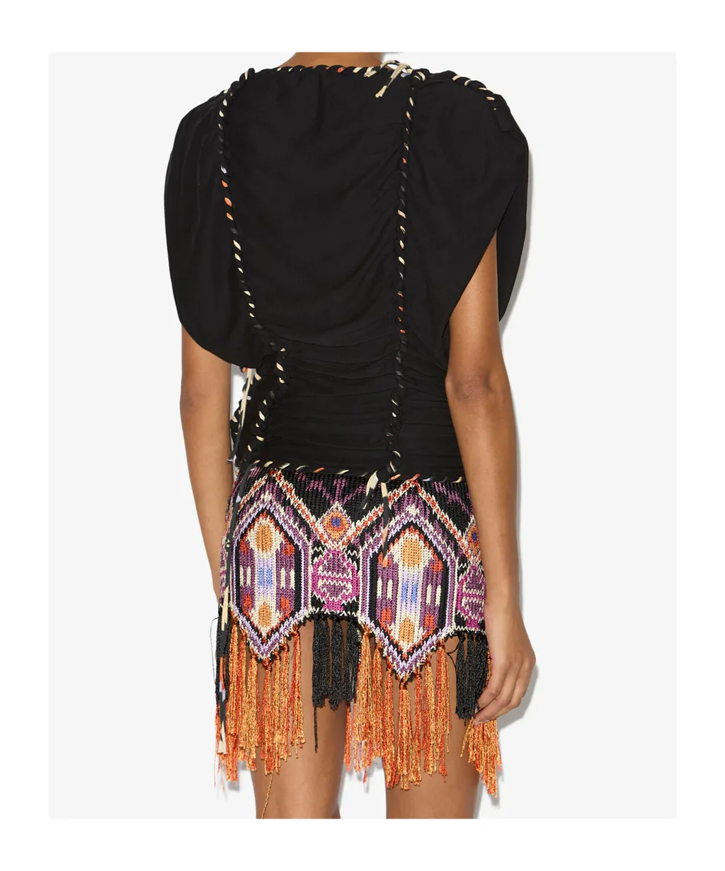 Zohra Woven Jersey Top