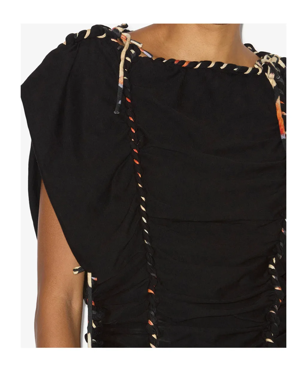 Zohra Woven Jersey Top