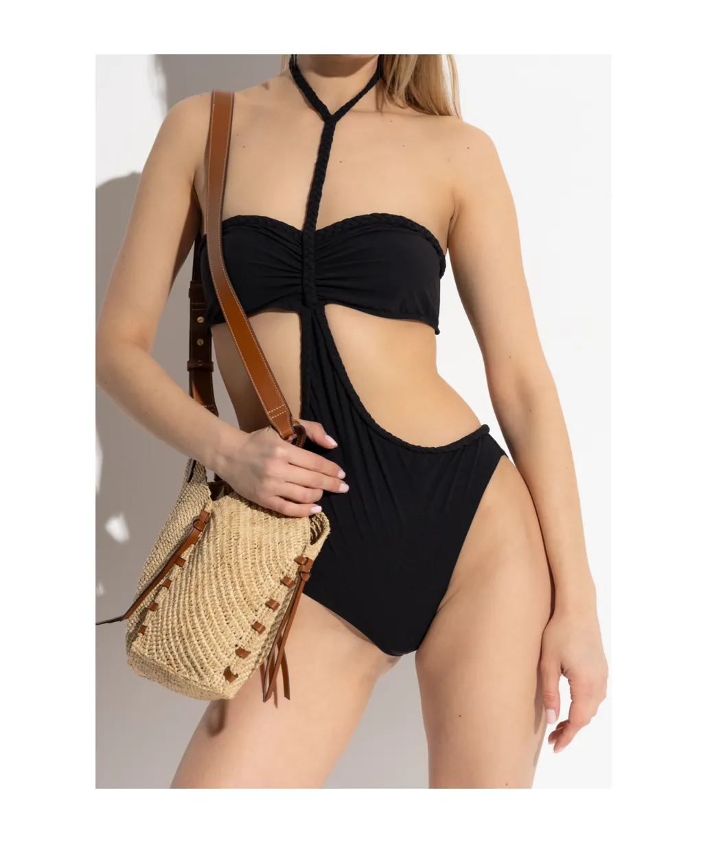 Sleeveless One Piece Swimsuit