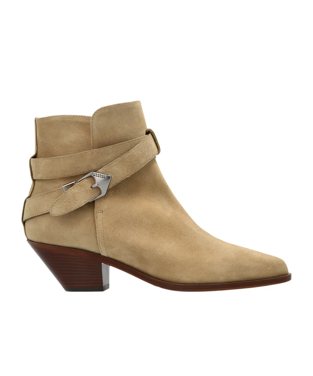 Buckle Detail Heeled Boots