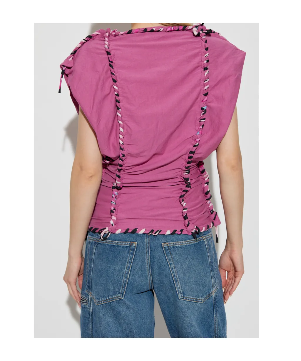Zohra Woven Jersey Top