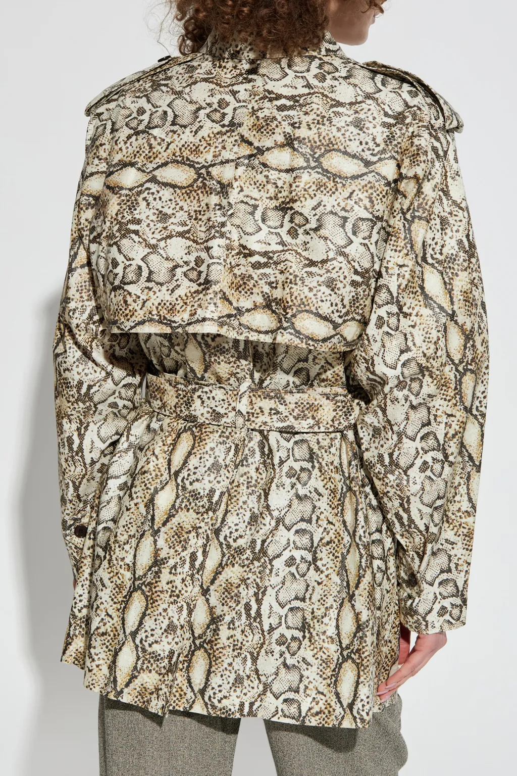 Franny Animal Print Trench Coat