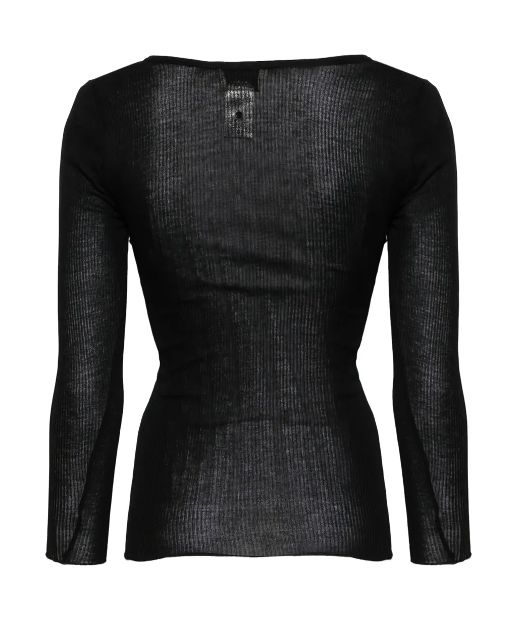 Lamylic Long-Sleeved Ribbed Top