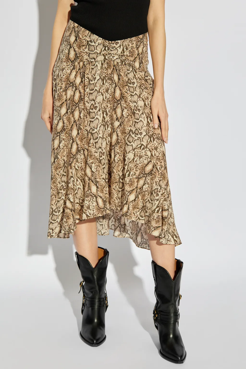 Olena Draped Midi Skirt