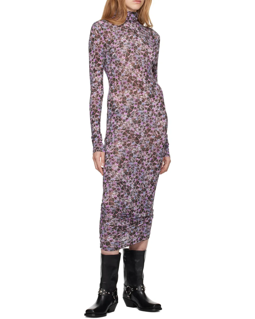 Vanessa Allover Graphic Printed Midi Dress