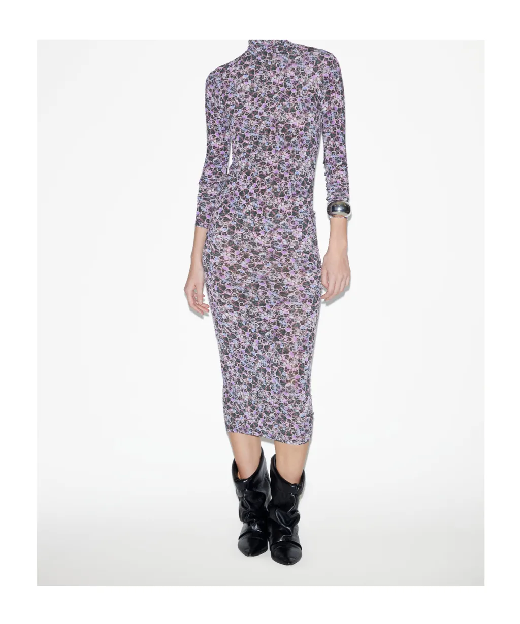 Vanessa Allover Graphic Printed Midi Dress