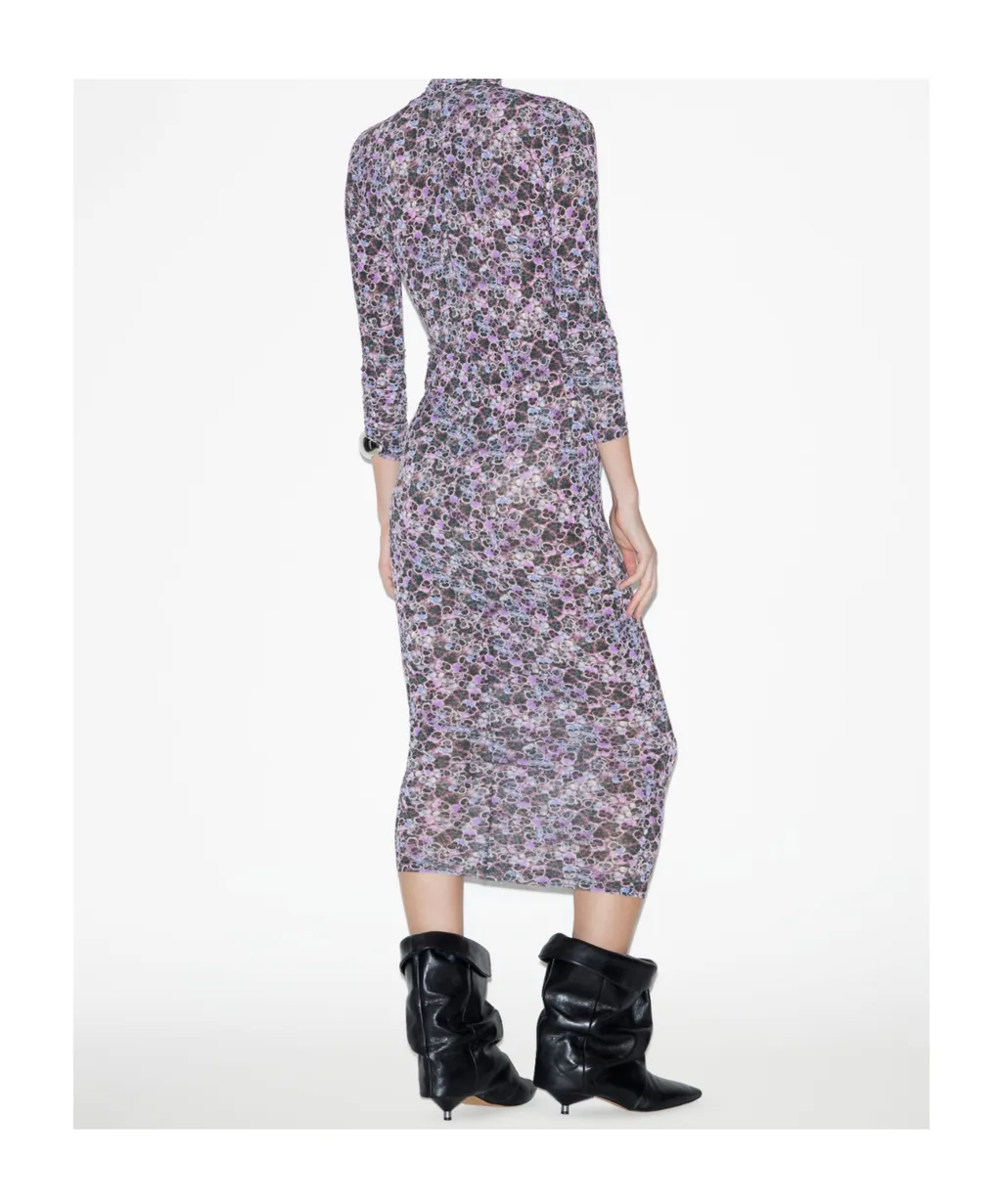 Vanessa Allover Graphic Printed Midi Dress