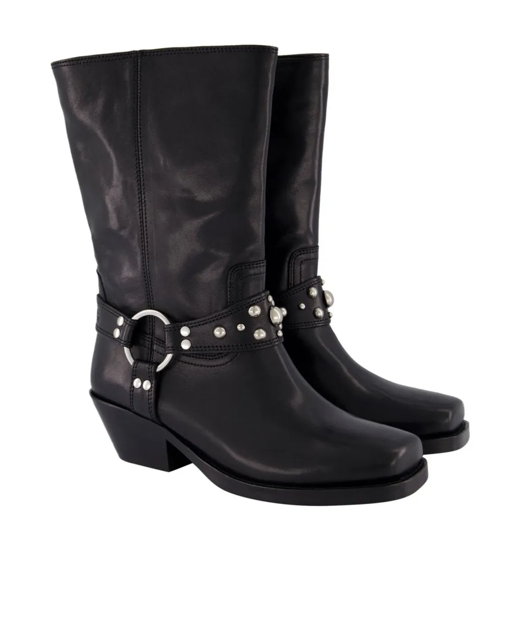 Antya Slip-On Biker Boots