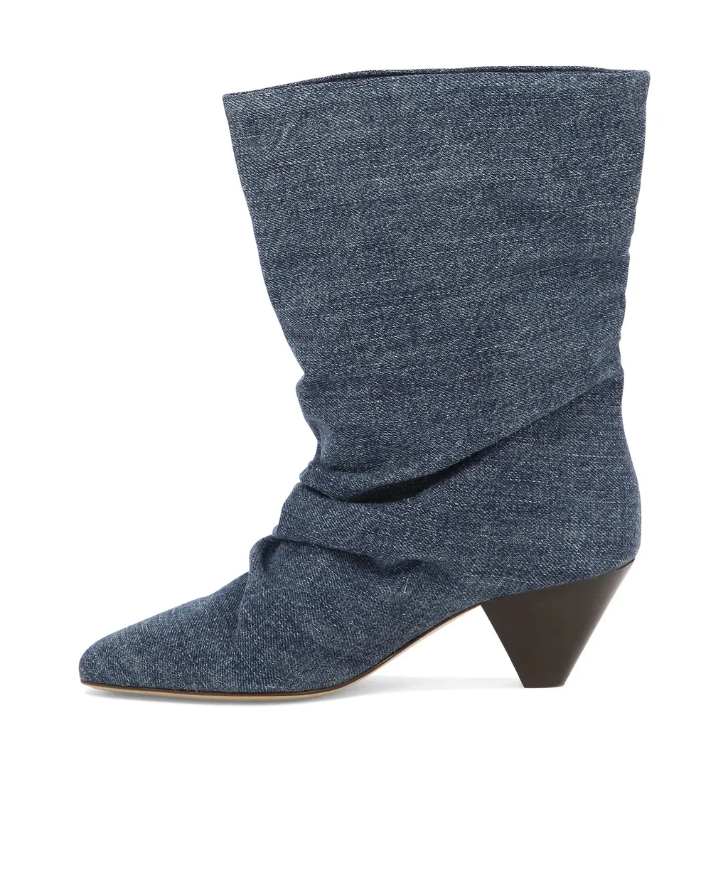 Faded Denim Boots