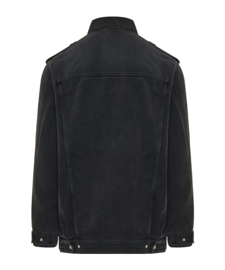 Long-Sleeved Denim Coat